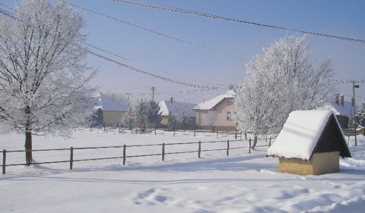 Obec v zime