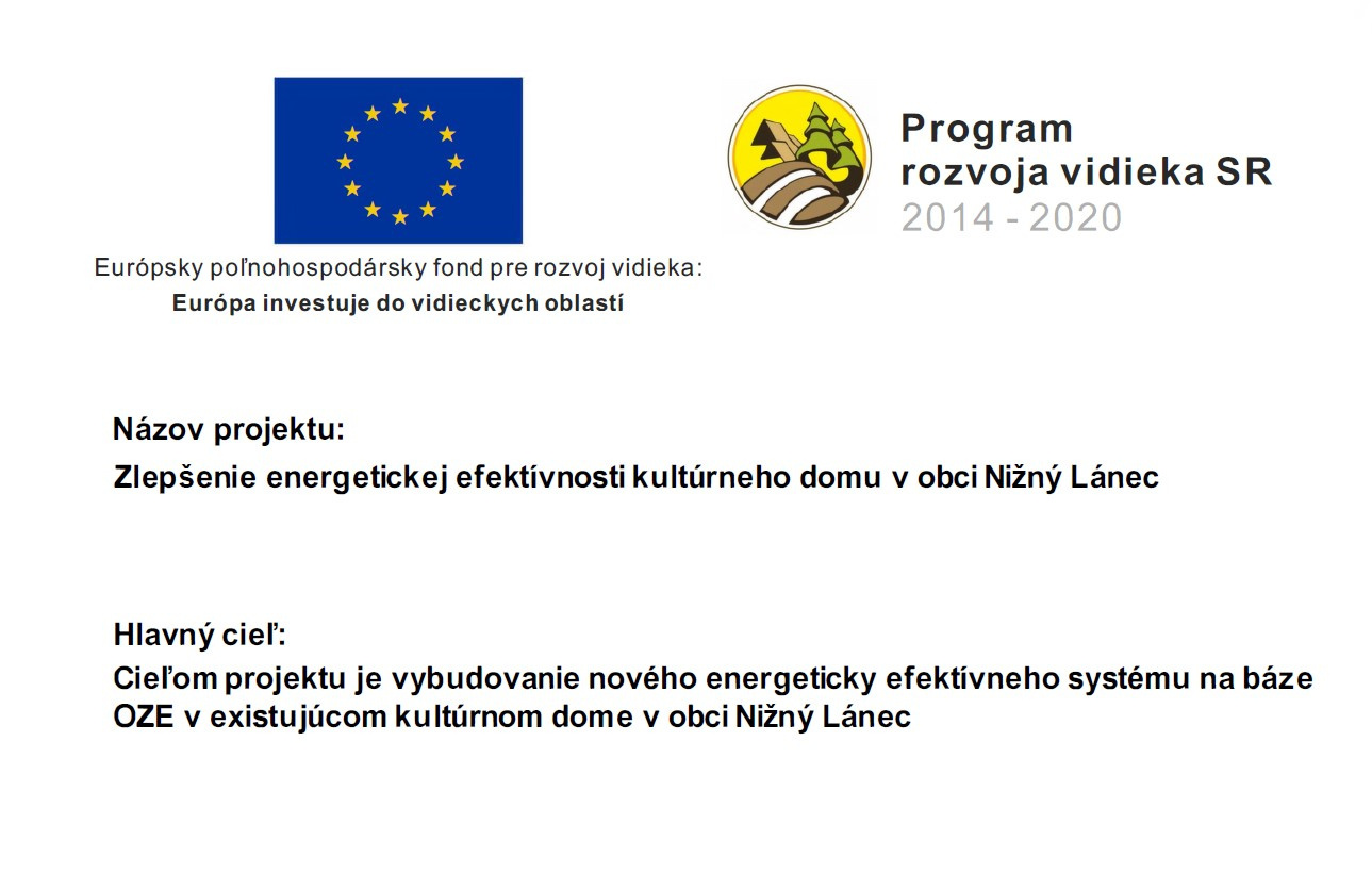 Fotka - Zlepšenie energetickej efektívnosti kultúrneho domu v obci Nižný Lánec
