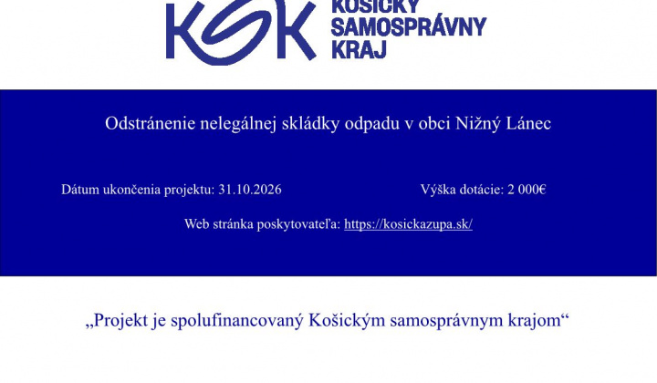 Fotka - Odstránenie nelegálnej skládky odpadu v obci Nižný Lánec
