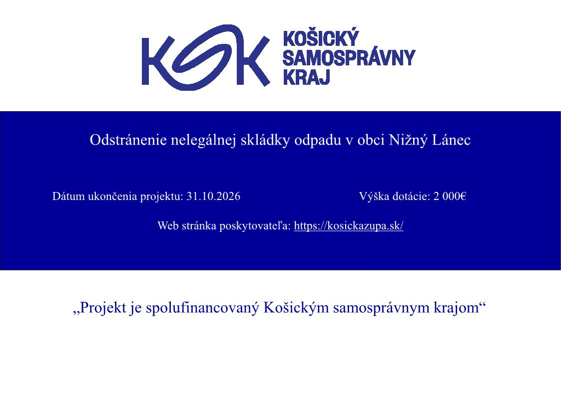 Fotka - Odstránenie nelegálnej skládky odpadu v obci Nižný Lánec