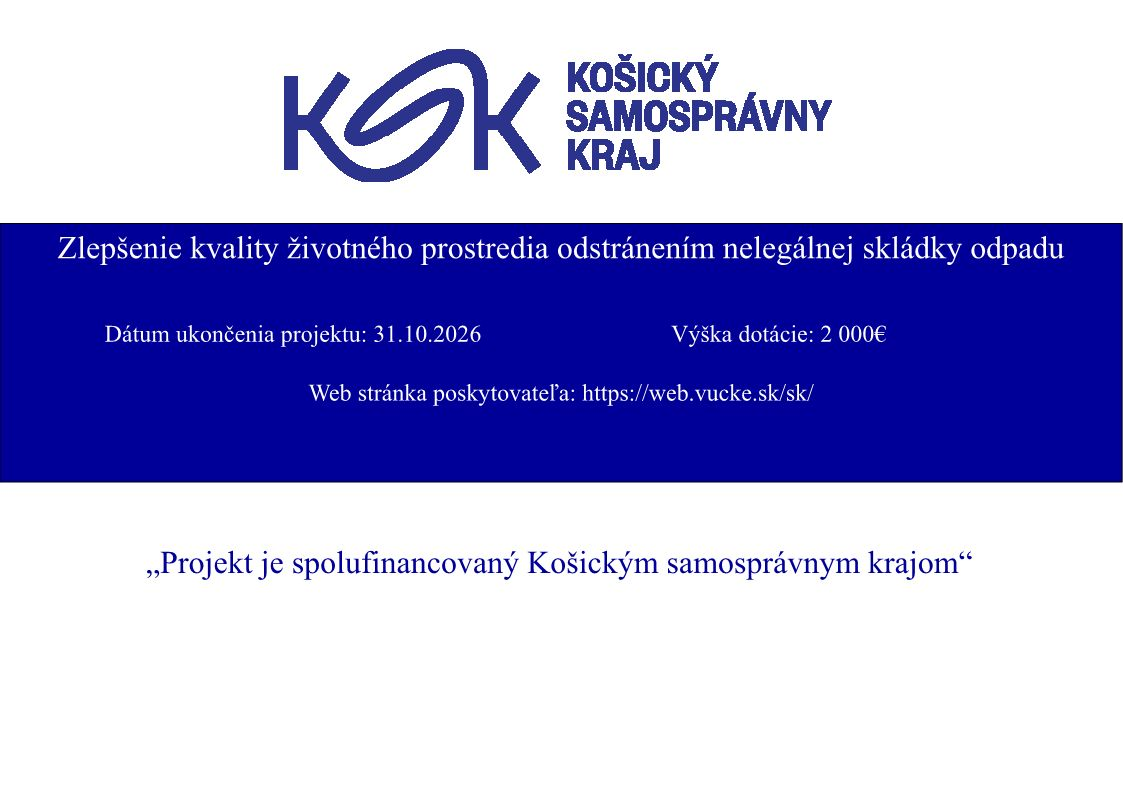 Fotka - Zlepšenie kvality životného prostredia odstránením nelegálnej skládky odpadu